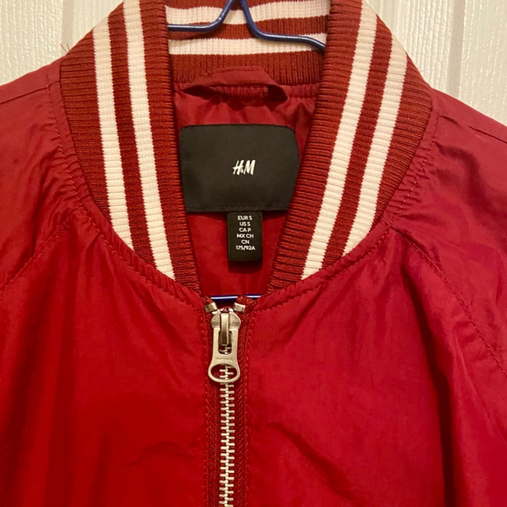 Red Bomber Jacket (S) - Picture 3 of 3